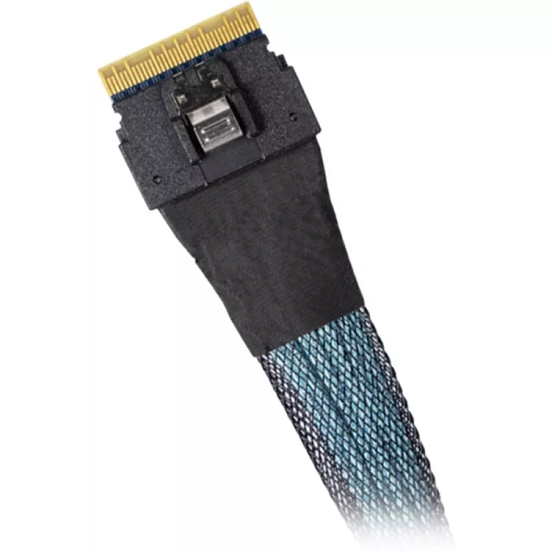 ICY DOCK - MB4026L-B - SlimSAS 4i SFF-8654 auf OCuLink 4i SFF-8611 Kabel – 0,5 m
