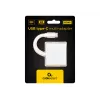 USB-Grafikadapter GEMBIRD A-CM-HDMIF-02-SV, HDMI-Ausgang, bis zu 3840×2160, silber, 58,5×51×11,6 mm
