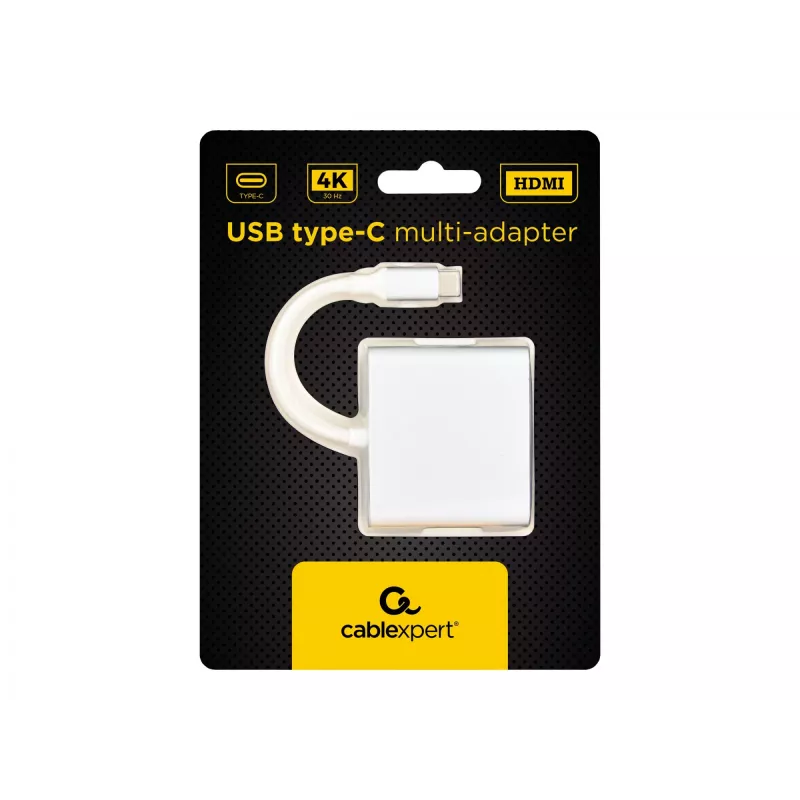 USB-Grafikadapter GEMBIRD A-CM-HDMIF-02-SV, HDMI-Ausgang, bis zu 3840×2160, silber, 58,5×51×11,6 mm