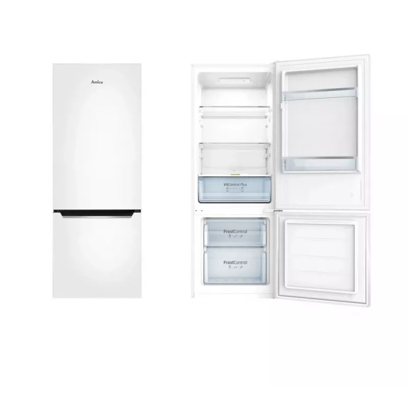 Amica Kühl-Gefrierkombination, KGCL 384 160 W, 144 cm Hochformat, 54 cm breit