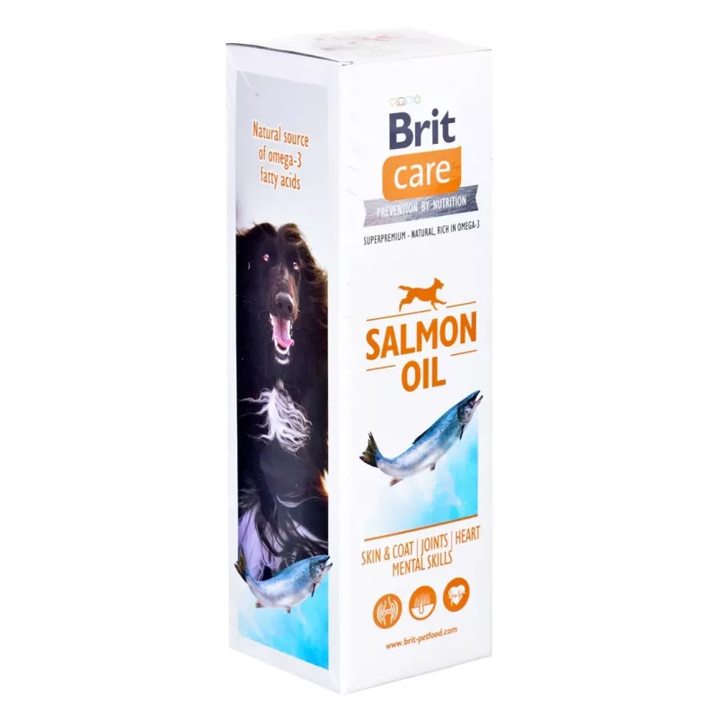 Flüssiges Lachsöl-Ergänzungsmittel Brit Care 500 ml für Katzen und Hunde – Haut- und Fellpflege