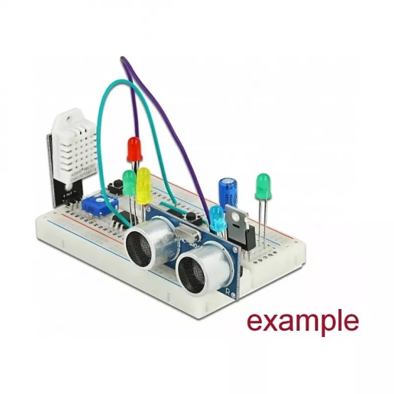 Breadboard DELOCK 18315 — Kunststoff weiß, 54 × 84 × 9 mm