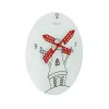 NeXtime Uhr 8807 Windmil, Ø30 cm, Wand, Weiß/ Schwarz/ Rot