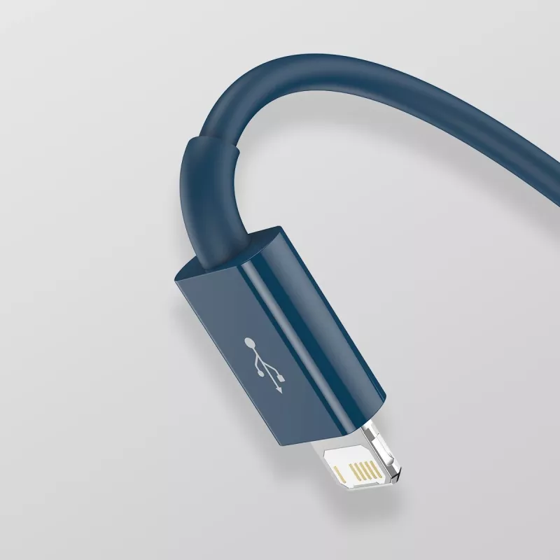 USB-Kabel 3in1 Baseus Superior Series, USB auf Micro-USB / USB-C / Lightning, 3,5 A, 1,5 m (blau)