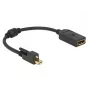 DisplayPort-Kabel DeLOCK 62638 Mini DisplayPort 0,25 m Schwarz
