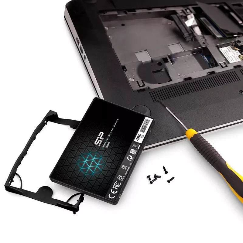 SSD-Laufwerk Silicon Power schlank S55 480 GB 2,5 SATA III TLC
