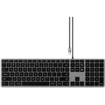 Satechi schlank W3 Tastatur Home USB QWERTZ German Schwarz Grau