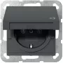 gira SCHUKO-Steckdoseneinsatz System 55 Anthrazit 445428