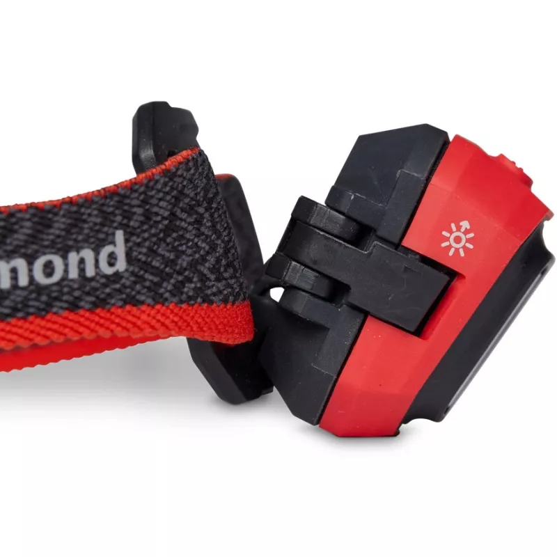 Schwarz Diamond Storm 450 Stirnlampe mit schwarzem, rotem Stirnband