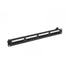 Patchpanel 1U LANBERG PPUA-1024-B, 24 Ports, Cat6a, U/UTP, 1U Rack, Tiefe 102 mm, Metall, schwarz