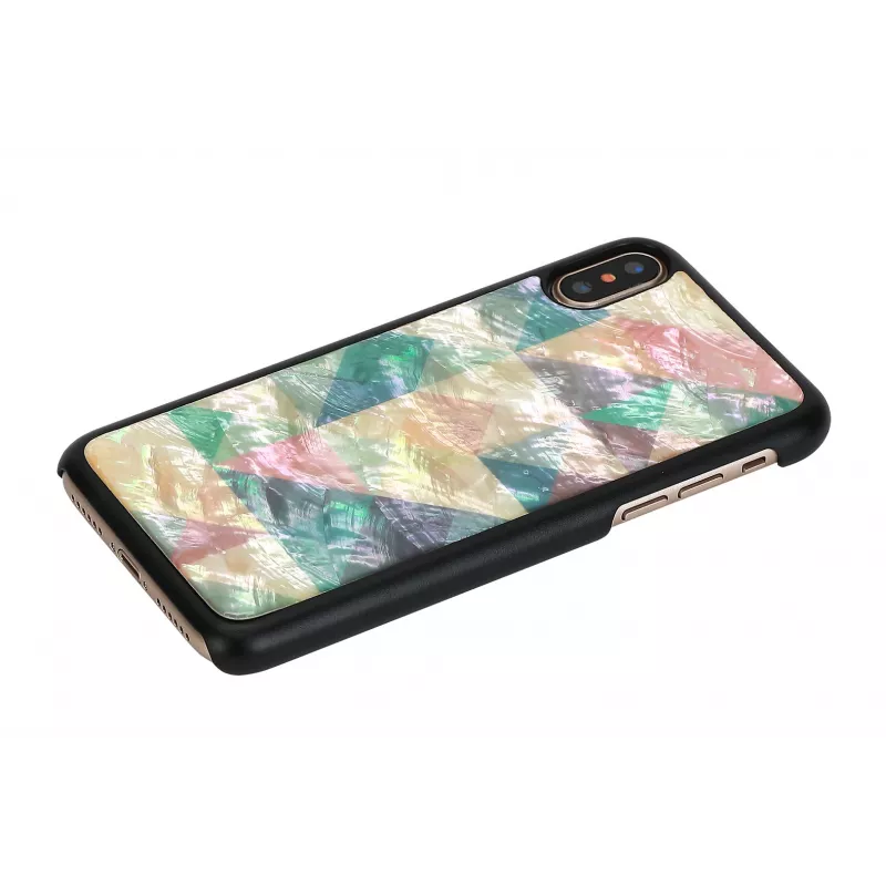 Smartphone-Hülle iKins für iPhone XS / iPhone XS Mosaic Schwarz