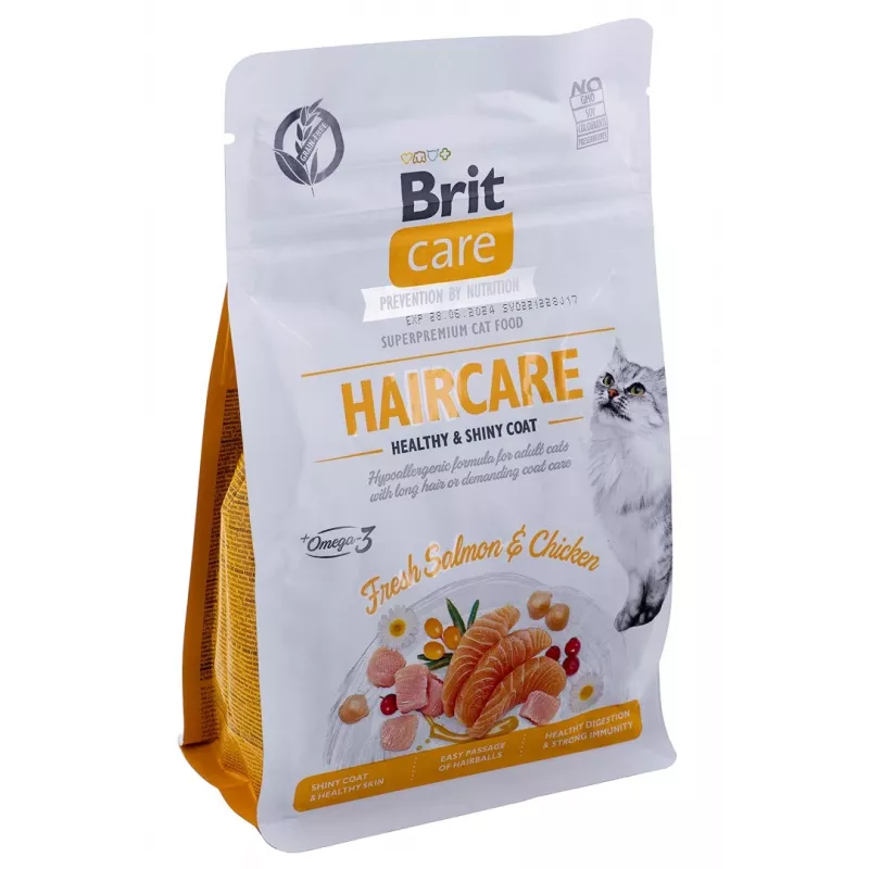 BRIT Care Grain Free Haircare Healthy & Shiny Coat - trockenes Katzenfutter - 400 g