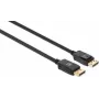 Manhattan DisplayPort 1.4 Kabel, 8K@60Hz, 2 m, umflochtenes Kabel, Stecker auf Stecker, mit Verriegelung, vollständig geschirmt, Schwarz, lebenslange Garantie, entspricht DP14MM2M