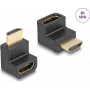 DeLOCK High Speed HDMI Adapter Stecker auf Buchse gewinkelt 8K 60 Hz schwarz