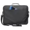 Manhattan Cambridge Laptoptasche 17,3 Zoll, Clamshell-Design, Schwarz, LOW COST, Zubehörfach, Dokumentenfach auf der Rückseite, Schultergurt (abnehmbar), entspricht Targus CN418EU, Notebook-Tasche, drei Jahre Garantie