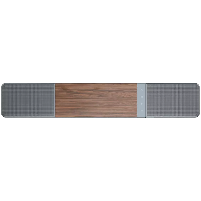 Soundbar KLIPSCH Flexus CORE 100 — 2.1 Kanäle, 100 W, integrierter Subwoofer, Grau/Walnuss