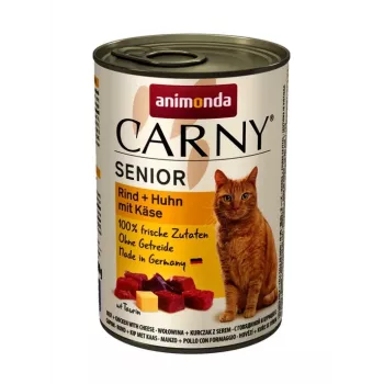 Animonda Carny Nassfutter für Katzen, Rind + Huhn mit Käse