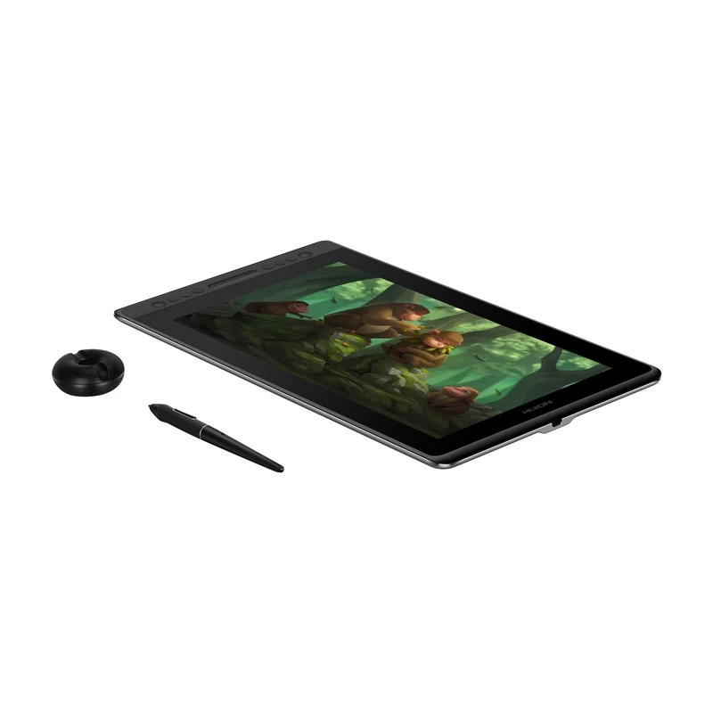 Grafiktablett HUION Kamvas Pro 16 – 15,6 Zoll IPS, 1920×1080, 344,2×193,6 mm Arbeitsfläche, 8192 Druckstufen, kabelgebundenes USB