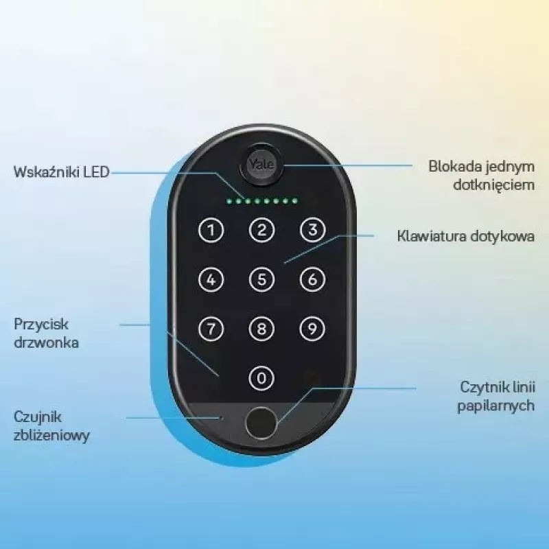 Keypad-Zubehör für Yale Smart Locks 05/303000/BL — 69×19×122 mm
