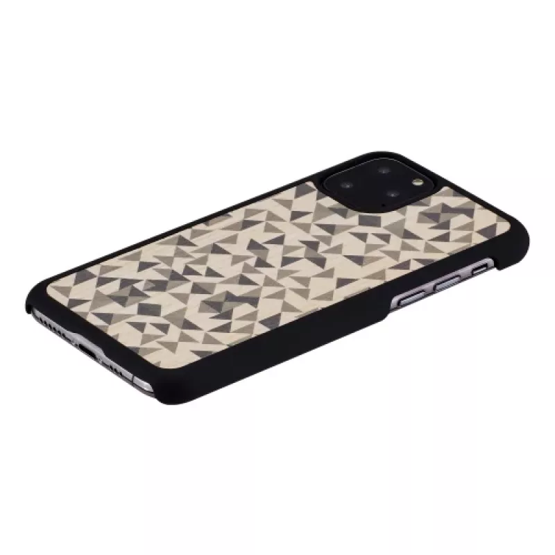 Phone case man and wood für iPhone 11 Pro — mono triangle Schwarz, schützende Hartschale