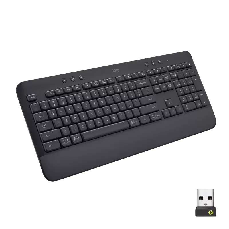 Logitech Signature K650 - Tastatur - Kabellos - Bluetooth 5.1 - QWERTZ - Schwedisch - Graphit