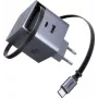 UGREEN X615 65W GaN-Schnellladegerät mit 1x USB-C, 1x USB-A und einziehbarem Kabel (Modell 65825)