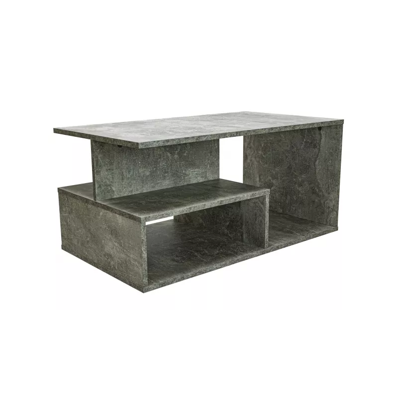 Couchtisch Top e Shop PRIMA BETON, frei geformte Platte, taupe, 900×510×430 mm, 1 Bein