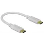 Delock - USB-C-/Stromkabel - 24-poliger USB-C-Stecker auf 24-poligen USB-C-Stecker - 5 A - 15 cm - USB-Stromversorgung (100 W), unterstützt Power Delivery 2.0 - Weiß (85357)