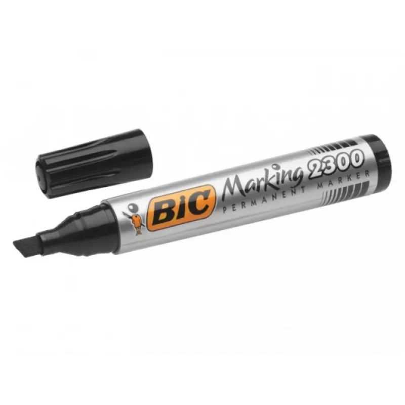Permanentmarker BIC ECO 2300, schwarz, 4–5 mm Rundspitze