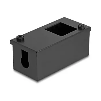 Verteilerkasten DELOCK Easy 45 Modulhalter für Tisch- oder Wandmontage, Metall, schwarz, 2x22,5x45 mm oder 1x45x45 mm