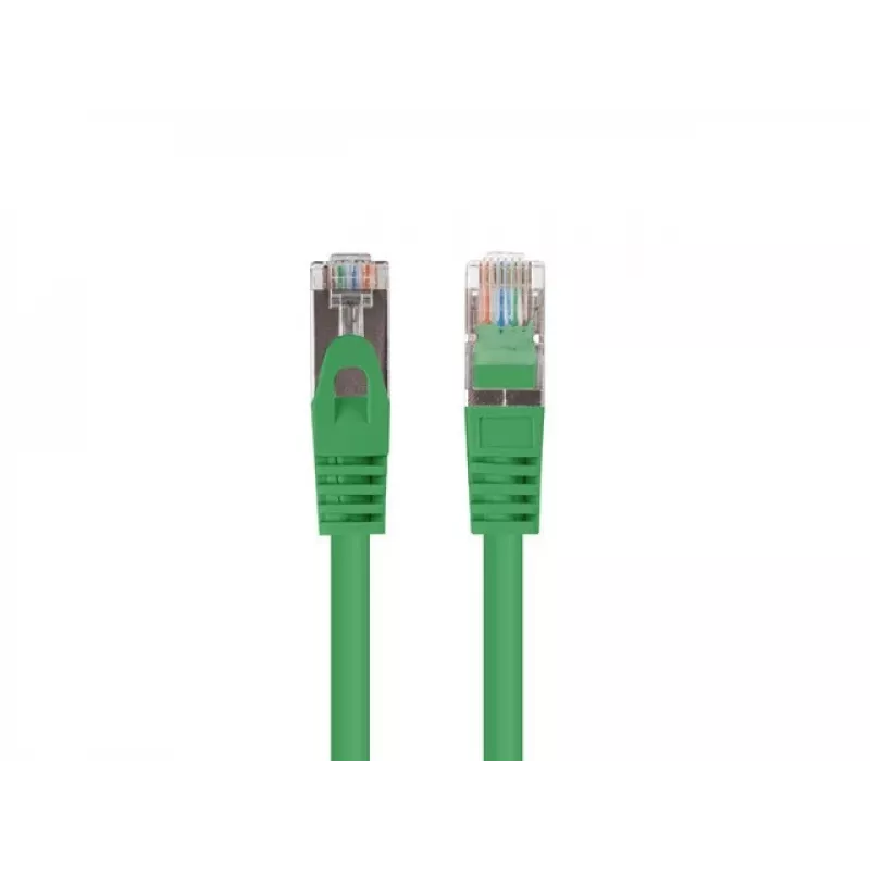 Patchkabel LANBERG PCF6-20CC-0025-G RJ45 Cat.6 U/UTP 0,25 m Grün, CCA 26 AWG, 250 MHz