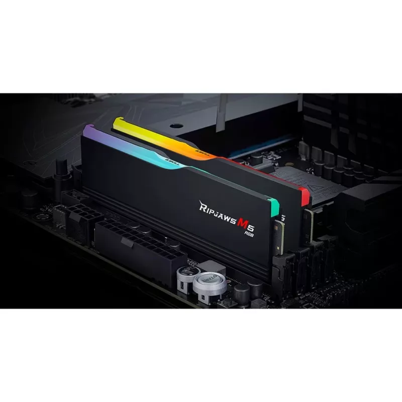 DIMM 48 GB DDR5-6000 (2x 24 GB) Dual-Kit, Speicher schwarz, F5-6000J3036F24GX2-RM5RK, Ripjaws M5 RGB, INTEL XMP