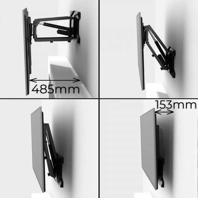 Wandhalterung MACLEAN MC-891 für TV VESA 600x400, neigbar, höhenverstellbar, max. Belastung 35 kg