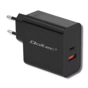 Netzteil QOLTEC 51716 — AC 220–240V auf 20V 3A (63W), schwarz, universelles Indoor-Ladegerät