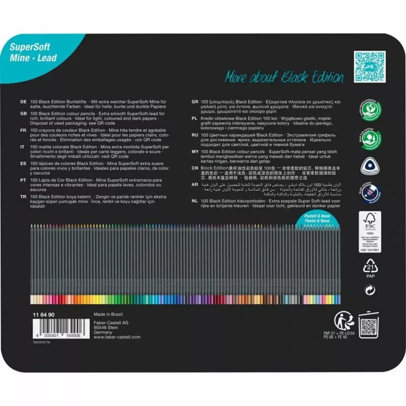 Wasserfarbenstift Faber-Castell 116490 Sortierte Farben 100 Stück