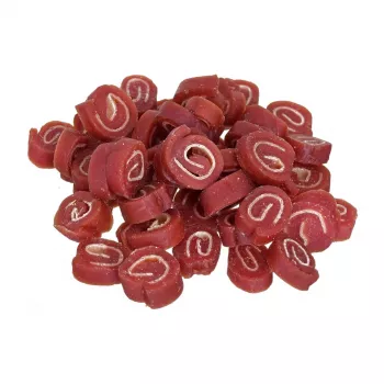Hundeleckerlis PETITTO Sushi mit Fisch und Ente 500 g — weiche hypoallergene Trainingsleckerlis, Protein 26%, Feuchtigkeit 23%