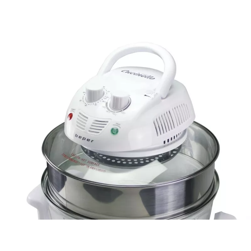 Elektrischer Dampfgarer Beper BF.640 2-stöckig, einstellbarer Timer, Tisch-Dampfgarer