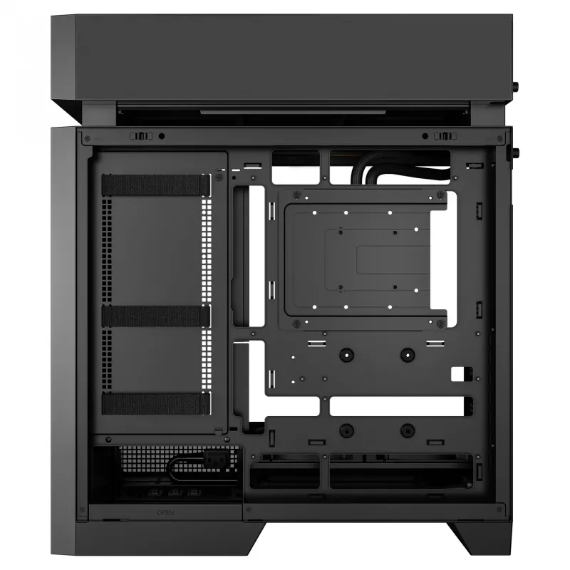 Desktop-PC-Gehäuse DeepCool CL6600 Schwarz — unterstützt ATX/PS2/SFX/SFX-L-Netzteile, 140-mm-Frontlüfter, 120/140-mm-Deckel/Rückseite, 2,5/3,5-Zoll-Laufwerke