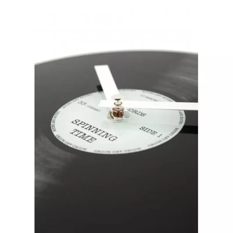 NeXtime klok 5163 Little Spinning Time, Ø20 cm, Wand, Schwarz