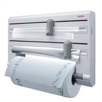 Leifheit 25703 Küchenrollenhalter Wandmontierter Küchenrollenhalter Grau, Weiß