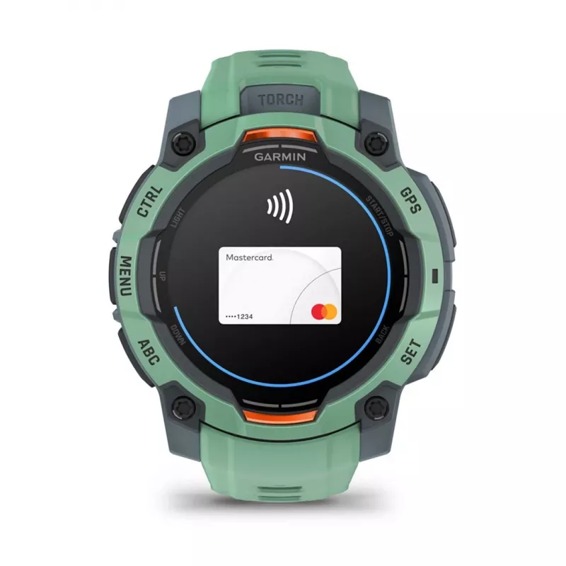 Garmin Instinct 3 AMOLED 3,05 cm (1,2) 45 mm Digital 390 x 390 Pixel Touchscreen Grün GPS (Satellit)