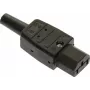 as - Schwabe IEC Gerätestecker, gerade Polzahl: 3 10 A Schwarz 62081 1 St. (62081)