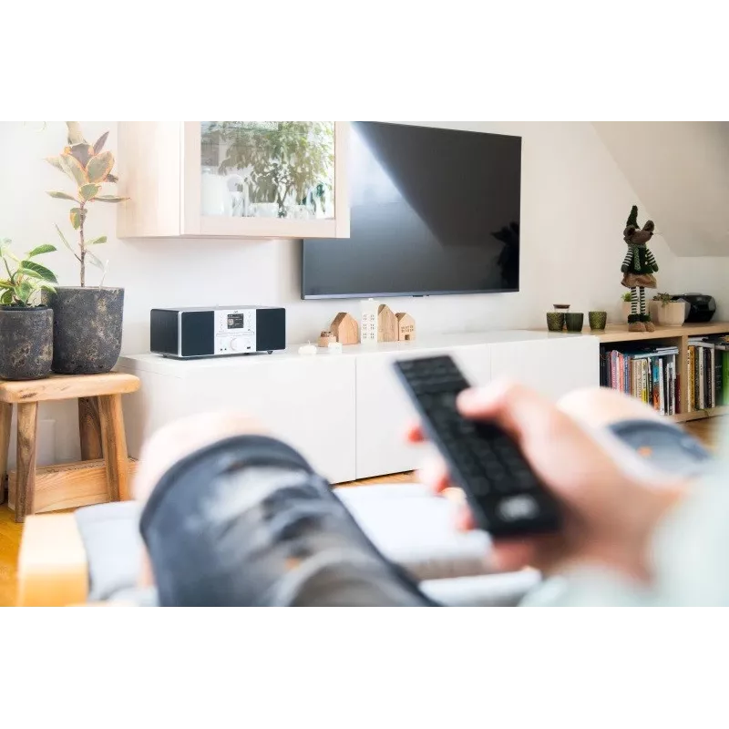 Standlautsprecher JVC RD-E874B Bluetooth 20W Schwarz Silber – Stand-Audiosystem