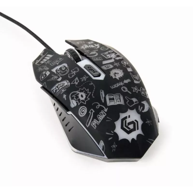 Maus USB Optisch SCHWARZ/MUS-6B-GRAFIX-01 Gembird