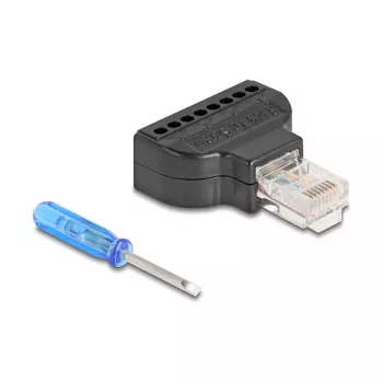 DeLOCK 90654 Kabel-Adapter RJ45 8-poliger Klemmblock Schwarz