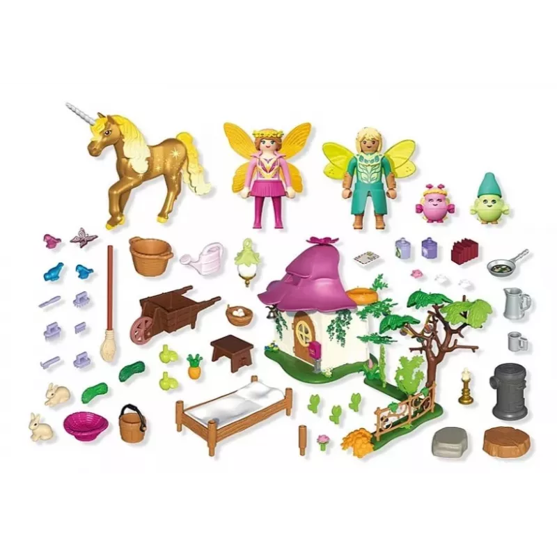Figuren-Set Princess Magic 71838 Gemütliches Feenhaus und goldenes Einhorn