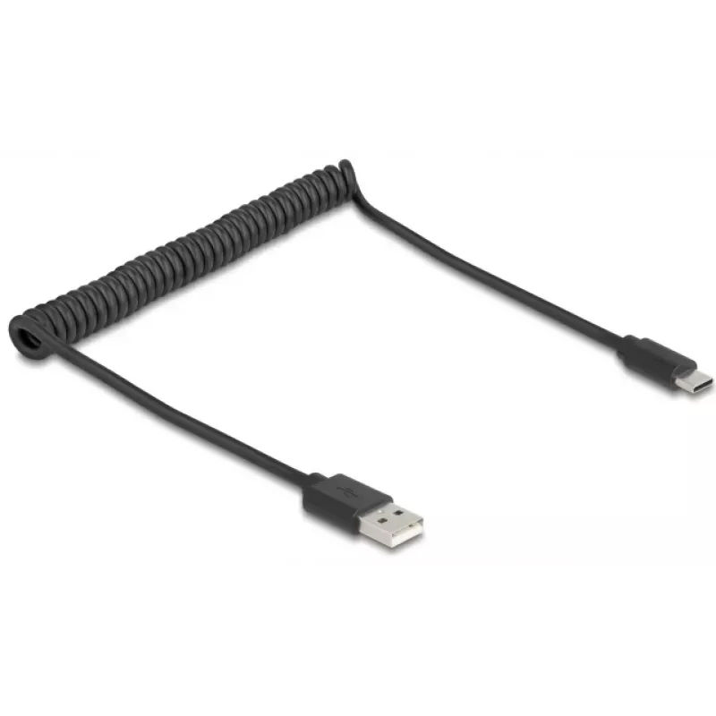 DeLOCK USB-Kabel USB 2.0 0,75 m USB A USB C Schwarz 90368