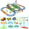Elektrische Zugstrecke King Extralink Kids, mit Lokomotive und batteriebetriebenem Auto