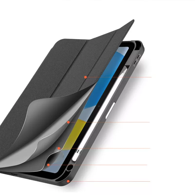 Tablet-Hülle dux ducis DUX DUCIS DOMO faltbar mit Stiftaufbewahrung für iPad 10 (2022) schwarz