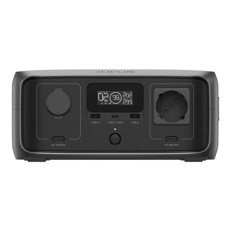 Tragbare Powerstation EcoFlow RIVER 3 UPS — LiFePO4 245 Wh, 300 W, 1 AC-Steckdose, USB-A, USB-C, AC-/Solar-/DC-Eingang